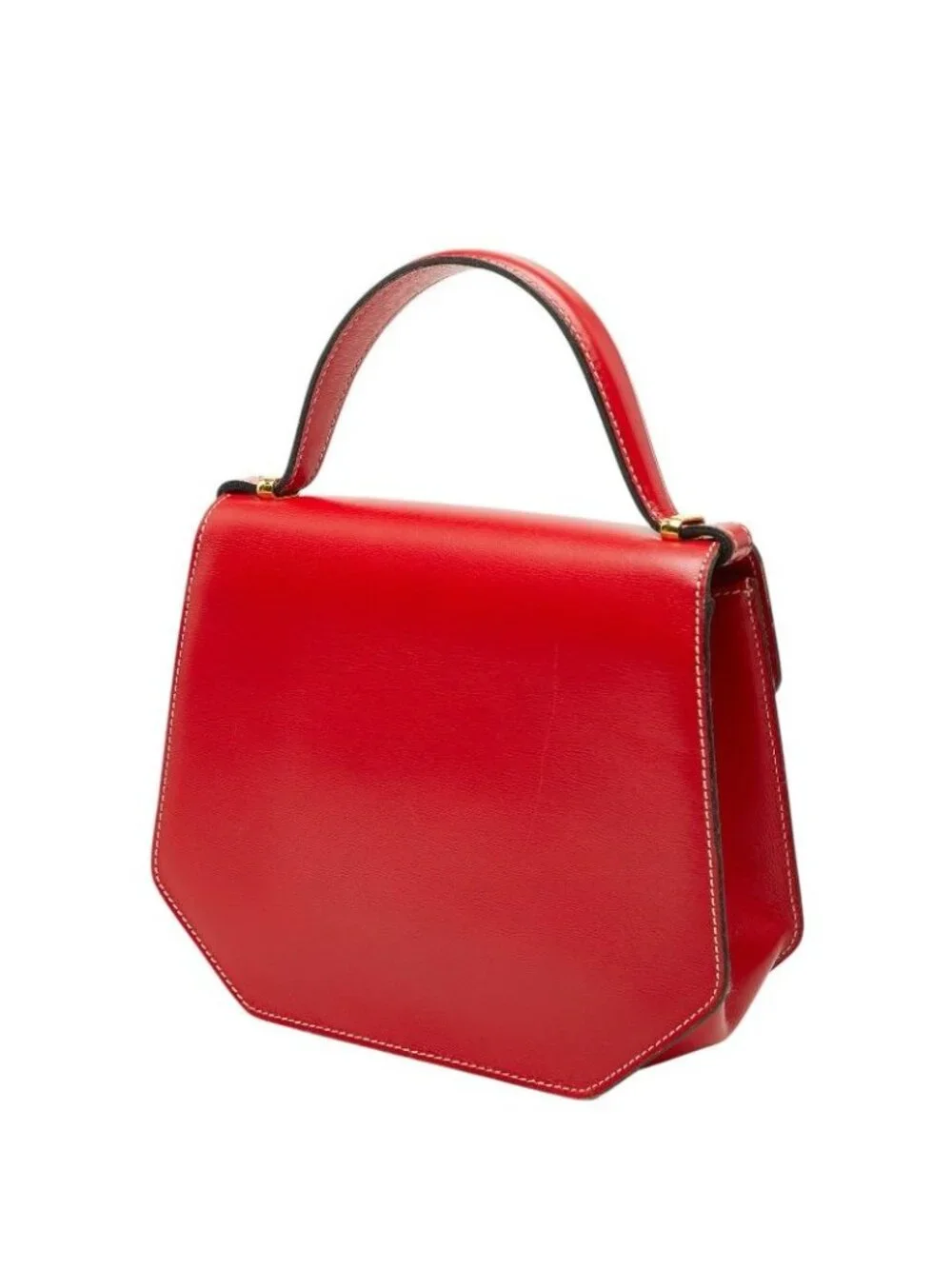 Dior CD Logo 2-Way Shoulder Bag Red Leather